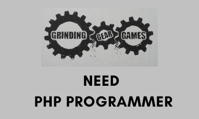 Grinding Gear Games Need PHP Programmer New Zealand