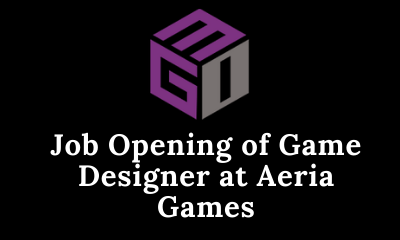 Job Opening of game Designerny Aeria Games