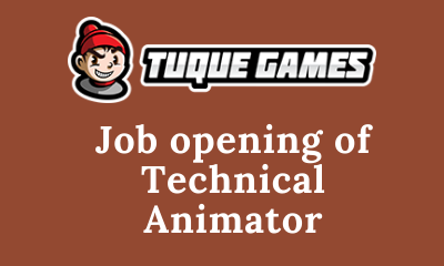 Job opening for Technical Animator tuque games canada
