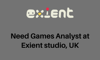 Need Games Analyst at Exient studio, UK