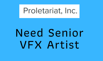 Need Senior VFX Artist full time job