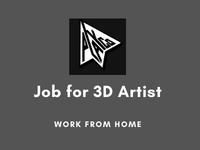 Job for 3D Artist playco games work from home