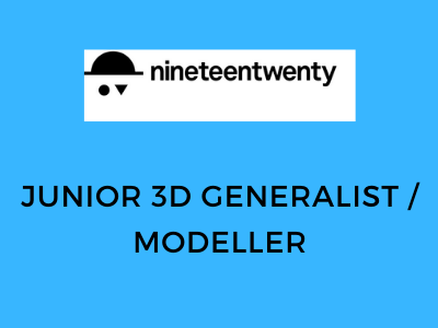 Junior 3D Generalist Modeller job nineteentwenty Studio europe