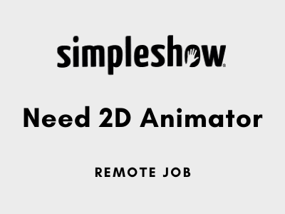 2D Animator required at simpleshow Studio - Maya, Cinema 4D