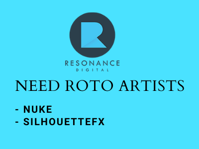 need roto artists nuke silhouettefx resonace studios