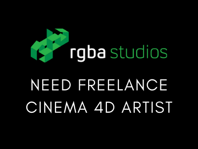 rgba studio job freelance Cinema 4D artist mumbai