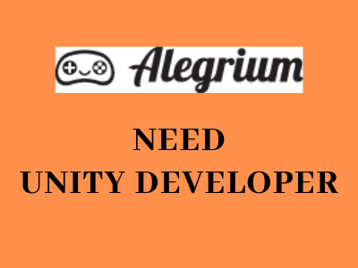 unity developer job opening