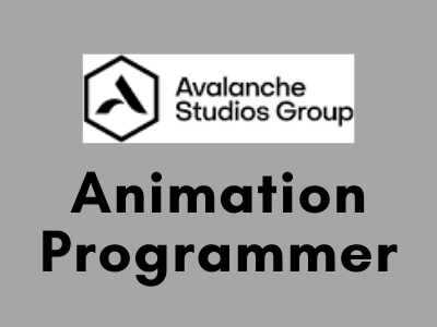 Avalanche Studios job opening Animation Programmer