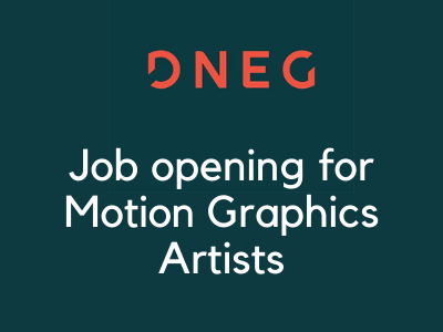 Job opening for Motion Graphics Artists dneg mumbai