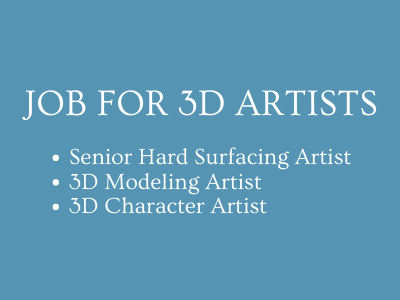 Senior Hard surfacing, Modeling, 3D Character Artist