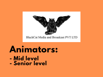 Animators job opening BlackCat Media and Broadcast Pvt. Ltd.
