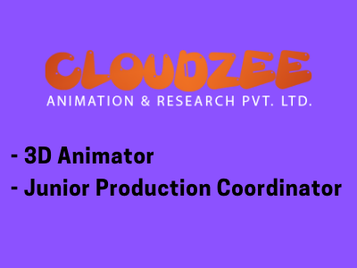 Job openings at CLOUDZEE Animation & Research Pvt. Ltd - India