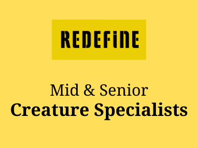 redefine studio mumbai job Creature Specialists