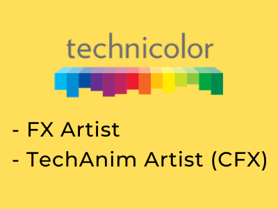 technicolor bangalore jobs FX TechAnim Artist CFX