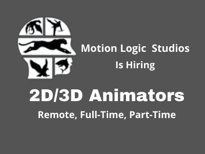 2D3D Animators required at Motion Logic Studios