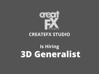 3D Generalist required at Creatfx Studio