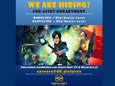 88 Pictures hiring Modeling & Surfacing Artists