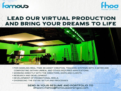 Famous Studios hiring Head of Virtual Production