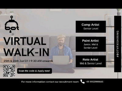 Full-Time Job Openings at BOT VFX Studio