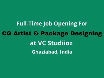 Full-time CG Artist required at VC Studiioz