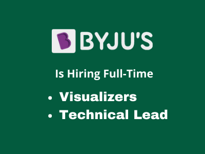 Job opening for Visualizers & Technical Lead