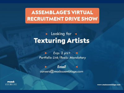 Texturing Artists required at Assemblage Studio