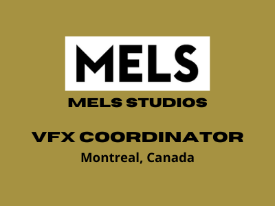 VFX Coordinator required at MELS Studio