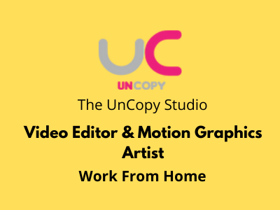Work from home job at The UnCopy Studio