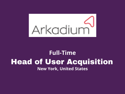Arkadium is hiring Head of User Acquisition