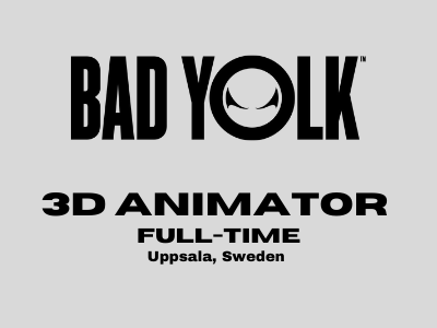 Bad Yolk Games is hiring full-time 3D Animator