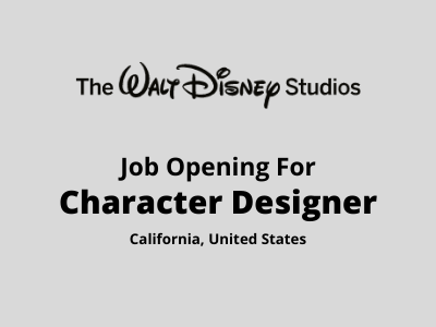 Character Designer required at Walt Disney Studio