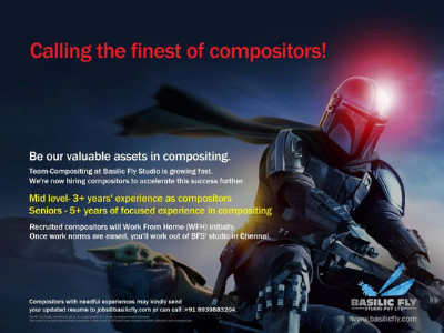 Compositors required at Basilic Fly Studio
