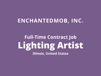 Contract based opening job for Lighting Artists
