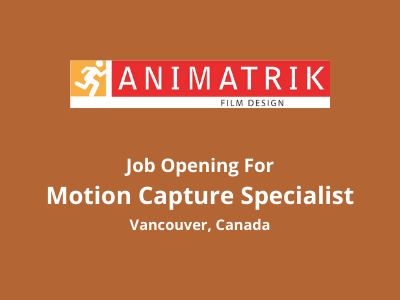 Job opening for Motion Capture Specialist