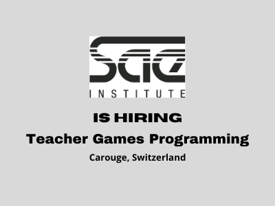 Job opening for Teacher Games Programming