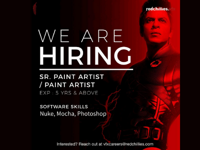 Paint Artist required at Red Chillies VFX studios