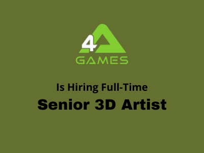 Senior 3D Artist required at 4A GAMES Studio