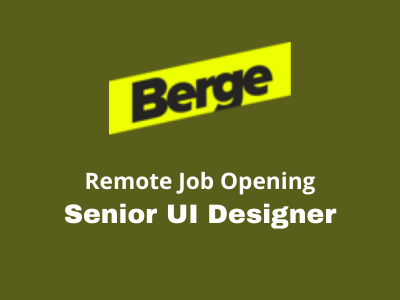 Senior UI Designer required at Berge Studios