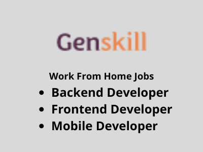 Work from home job openings at Genskill