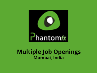    Studio: PhantomFX Studio  Location: Mumbai, India  Type: Full-Time  Job Openings and link to Apply:   3D Generalist: https://bit.ly/PFX_3D  Concept Artist: https://bit.ly/PFXconcept  IT Administrator: https://bit.ly/PFXitadmin  Digital Matte Painter: https://lnkd.in/dm-4CUs  Line Producer: https://lnkd.in/dPGj8aM  Compositing Artist: https://bit.ly/pfxcomp  Compositing Supervisor: https://bit.ly/PFXComsup