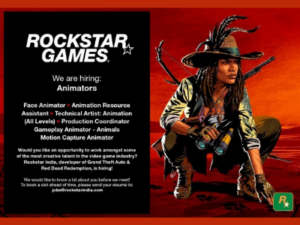 Rockstar Games hiring Gameplay Animator - 3Ds Max, Unity, Unreal