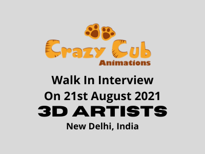 Walk-In Interview at Crazy Cub Studio