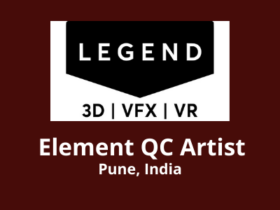 Element QC Artist required at Legend 3D Studio
