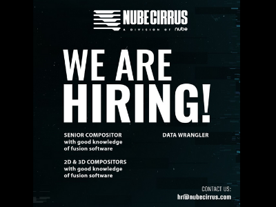 Full-time job openings at Nube Cirrus Studio