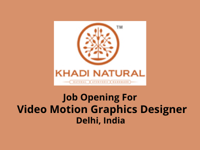 Job opening for Video Motion Graphics Designer