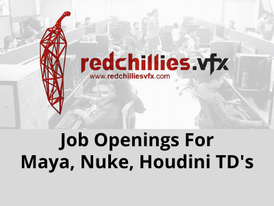 Red Chillies VFX multiple job openings