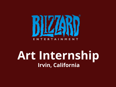 Blizzard Entertainment is offering Art Internship