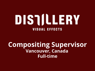 Compositing Supervisor required at Distillery