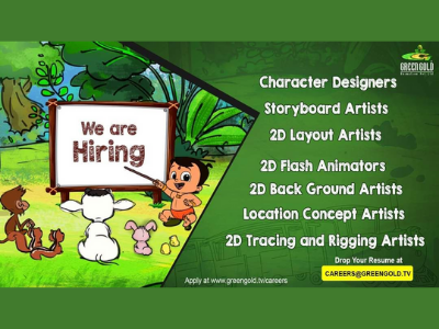 Multiple job openings at Green Gold Animation