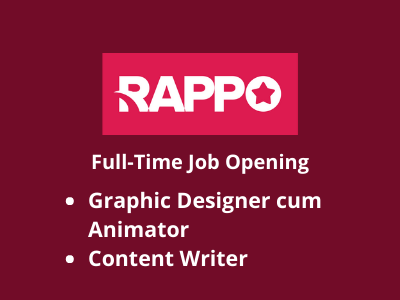 Rappo Phygital hiring Animator & Content Writer